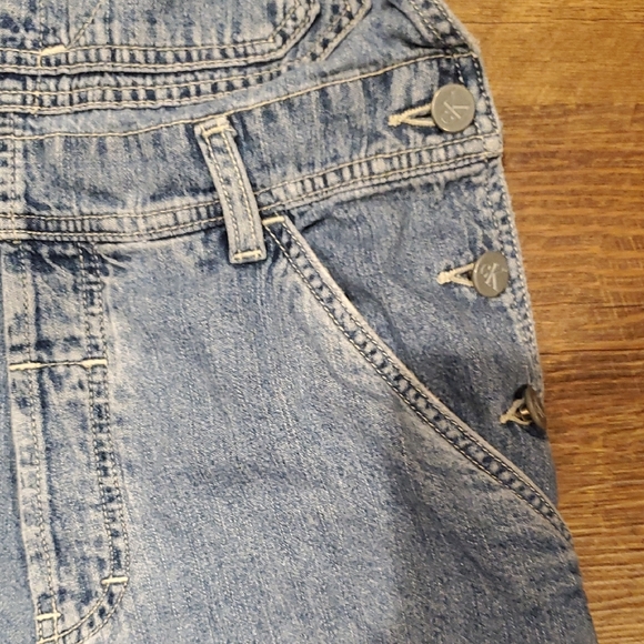 90's Vintage cargo grunge Denim Overalls by Calvin Klein - Picture 3 of 9